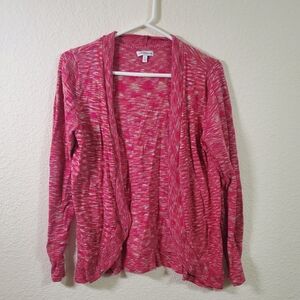 Croft and Barrow Pink Color blend Long Sleeve Light weight Womens Cardigan Small